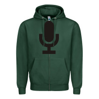 Sports Green microphone funny music Zipper Hoodie - artisFamous