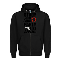 Black study like sam party like dean Zipper Hoodie - artisFamous
