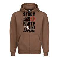 Chestnut study like sam party like dean Zipper Hoodie - artisFamous