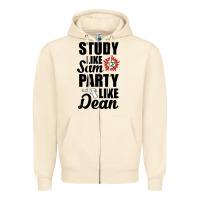 Sandshell study like sam party like dean Zipper Hoodie - artisFamous