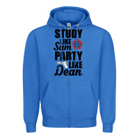 True Royal study like sam party like dean Zipper Hoodie - artisFamous