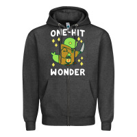 Charcoal Heather one hit wonder   tonberry Zipper Hoodie - artisFamous