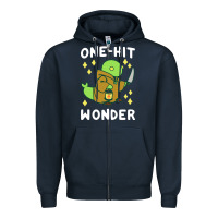 Navy one hit wonder   tonberry Zipper Hoodie - artisFamous