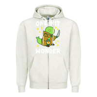 Oatmeal Heather one hit wonder   tonberry Zipper Hoodie - artisFamous