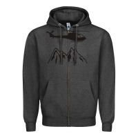 Charcoal Heather mountain rescue helicopter funny Zipper Hoodie - artisFamous