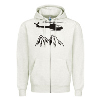 Mountain Rescue Helicopter Funny Zipper Hoodie | Teevron