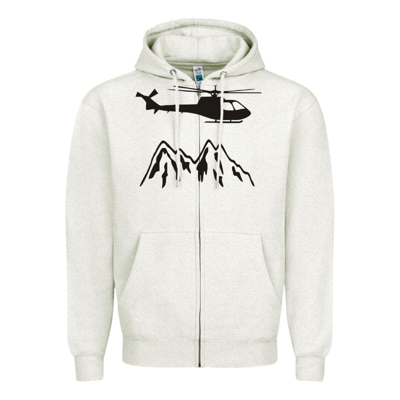 Mountain Rescue Helicopter Funny Zipper Hoodie by artisFamous | Teevron