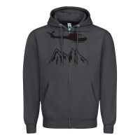 Smoke mountain rescue helicopter funny Zipper Hoodie - artisFamous