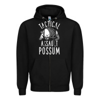 Black tactical assault possum Zipper Hoodie - artisFamous