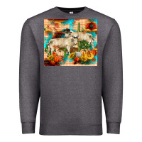 Charcoal Heather fall charolais bulls Premium Sweatshirt - RanaPortraitStore
