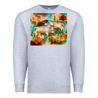 Heather Grey fall charolais bulls Premium Sweatshirt - RanaPortraitStore
