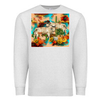 Oatmeal Heather fall charolais bulls Premium Sweatshirt - RanaPortraitStore