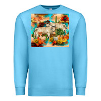 Ocean Blue fall charolais bulls Premium Sweatshirt - RanaPortraitStore