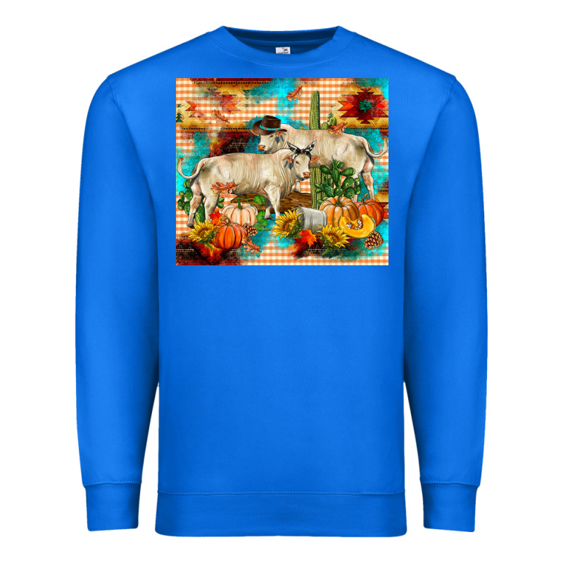 Fall Charolais Bulls Premium Sweatshirt by RanaPortraitStore | Teevron