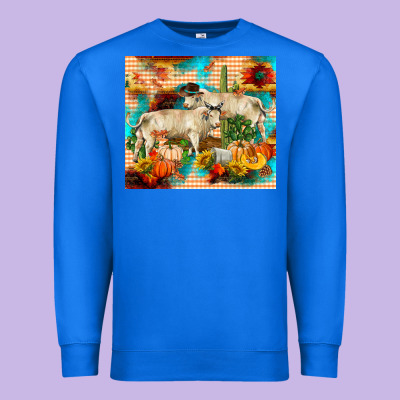 Fall Charolais Bulls Premium Sweatshirt Designed By Ranaportraitstore