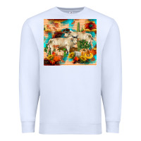 White fall charolais bulls Premium Sweatshirt - RanaPortraitStore