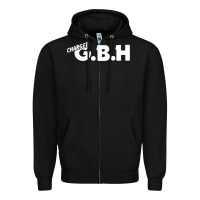 Black Charged G.B.H Zipper Hoodie - artisFamous