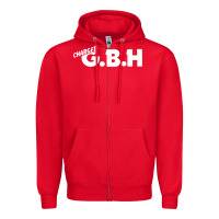 Red Charged G.B.H Zipper Hoodie - artisFamous