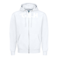 White Charged G.B.H Zipper Hoodie - artisFamous