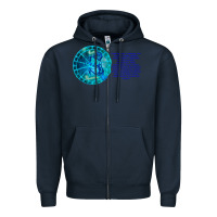 Navy Aquarius Sign Zodiac Astrology Horoscope T-shirt Zipper Hoodie - artisFamous