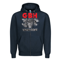 Navy Charged G.B.H Zipper Hoodie - artisFamous