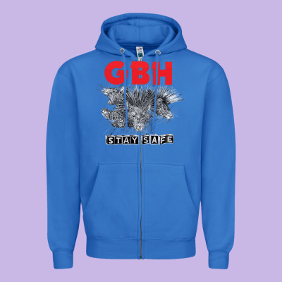 Charged G.b.h Zipper Hoodie Designed By Artisfamous