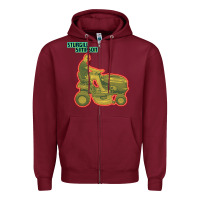 Burgundy Sturgill Simpson Tractor Zipper Hoodie - artisFamous