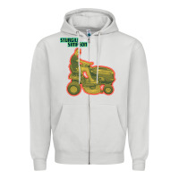 Dove Grey Sturgill Simpson Tractor Zipper Hoodie - artisFamous