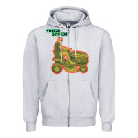 Heather Grey Sturgill Simpson Tractor Zipper Hoodie - artisFamous