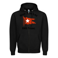 Black white star line (1) Zipper Hoodie - artisFamous