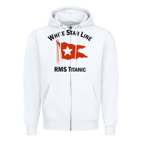 White white star line (1) Zipper Hoodie - artisFamous