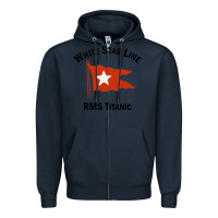 Navy white star line (1) Zipper Hoodie - artisFamous