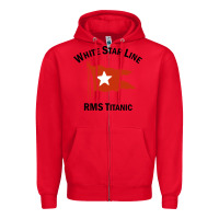 Red white star line (1) Zipper Hoodie - artisFamous