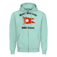 Seafoam white star line (1) Zipper Hoodie - artisFamous