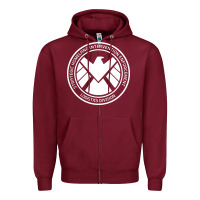 Burgundy agents of shield Zipper Hoodie - artisFamous