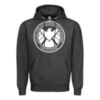 Charcoal Heather agents of shield Zipper Hoodie - artisFamous
