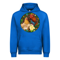 Cobalt Christmas Chick Family Urban Hoodie - RanaPortraitStore
