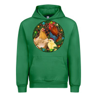Emerald Christmas Chick Family Urban Hoodie - RanaPortraitStore