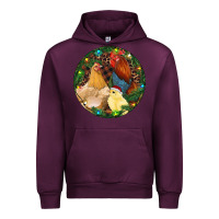 Mauve Wine Christmas Chick Family Urban Hoodie - RanaPortraitStore