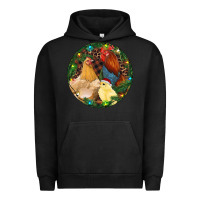 Pigment Black Christmas Chick Family Urban Hoodie - RanaPortraitStore