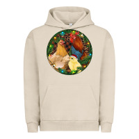Pigment French Oak Christmas Chick Family Urban Hoodie - RanaPortraitStore