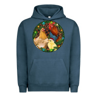 Pigment Midnight Navy Christmas Chick Family Urban Hoodie - RanaPortraitStore