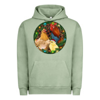 Pigment Oil Green Christmas Chick Family Urban Hoodie - RanaPortraitStore