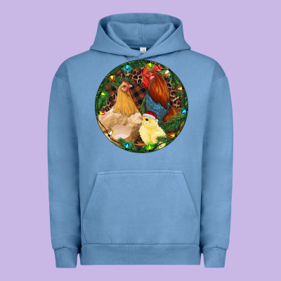 Christmas Chick Family Urban Hoodie Designed By Ranaportraitstore