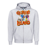 Heather Grey gilligan island Zipper Hoodie - artisFamous