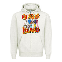 Oatmeal Heather gilligan island Zipper Hoodie - artisFamous