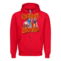 Red gilligan island Zipper Hoodie - artisFamous