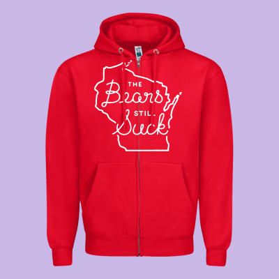 The Bears Still Suck Zipper Hoodie Designed By Artisfamous