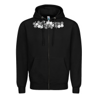 Black pyrex pattern Zipper Hoodie - artisFamous