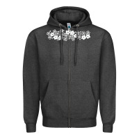 Charcoal Heather pyrex pattern Zipper Hoodie - artisFamous